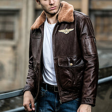Load image into Gallery viewer, Men's Aviator Warm Fur Collar Coat
