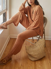 Load image into Gallery viewer, Knit Round Neck Long Sleeves Women's Suit