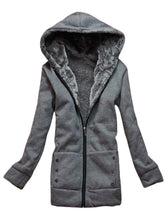 Load image into Gallery viewer, Fleece Hooded Autumn and Winter Warm Jacket