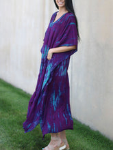 Load image into Gallery viewer, Fashion Tie-dye Middle Sleeve Loose Dress