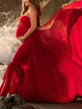 Load image into Gallery viewer, Solid Color Swing Net Photo Maternity Dress