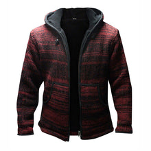 Load image into Gallery viewer, Hooded Knitted Striped Men's Cardigans