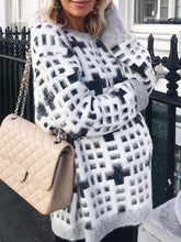 Load image into Gallery viewer, Colorblock Print Crew Neck Maternity Tops