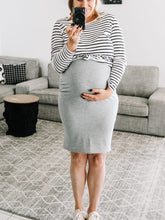 Load image into Gallery viewer, Fashion Solid Color Casual Slim Dress for Pregnant Women