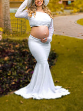 Load image into Gallery viewer, Lace Long Sleeve Elegant Photo Maternity Dress