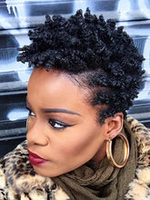 Load image into Gallery viewer, Black Curly Hair Medium Length Chemical Fiber Wig