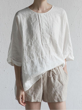 Load image into Gallery viewer, Casual Jersey Crew NeckS T-Shirt And Lace-Up Shorts Suit