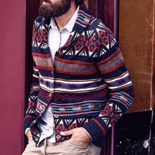 Load image into Gallery viewer, Dark Ethnic Style Lapel Men's Cardigans