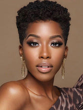 Load image into Gallery viewer, Black Chemical Fiber Curly Short Hair