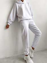 Load image into Gallery viewer, Hooded Pocket Sports And Leisure Women's Suit
