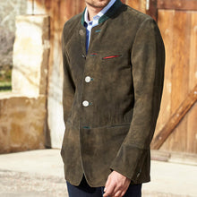 Load image into Gallery viewer, Men's Autumn and Winter Solid Color Fashion Retro Short Suit Jacket