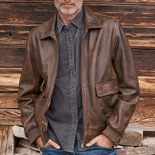 Load image into Gallery viewer, Retro Locomotive PU Waterproof Men's Coat