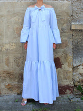 Load image into Gallery viewer, Bohemian Off-Shoulder Ruffled Wide-Sleeved Dress