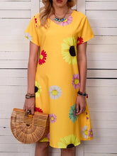 Load image into Gallery viewer, V-Neck A-Line Print Women's Casual Dress