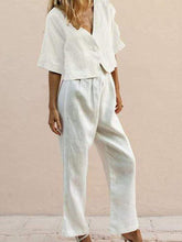 Load image into Gallery viewer, Fashion Loose Comfortable Lapel Top and Trousers Women's Suit