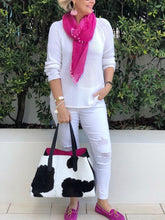Load image into Gallery viewer, Women's Crew Neck Sweater And Ripped Trouser Suit
