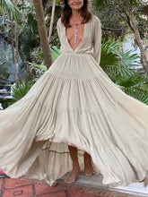 Load image into Gallery viewer, Long-Sleeved Cotton And Linen Women's Dress