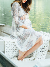 Load image into Gallery viewer, Maternity Loose V-Neck Printed Dress