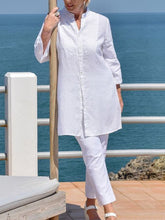 Load image into Gallery viewer, Shirt Long Sleeve Cotton And Linen Women's Suit