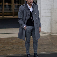 Load image into Gallery viewer, Men's Fashion Woolen Double-Breasted Warm Coat