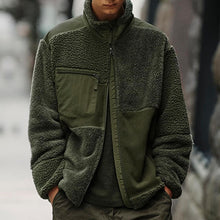 Load image into Gallery viewer, Men's Fashion Casual Stand-Up Collar Warm Zipper Plush Jacket
