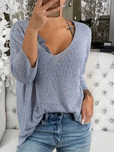 Load image into Gallery viewer, Casual V-Neck Women Comfortable Knitted Top