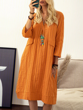 Load image into Gallery viewer, Women Casual V Neck Daily Pockets Dresses