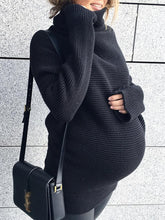 Load image into Gallery viewer, High Neck Loose Warm and Comfortable Maternity Sweater