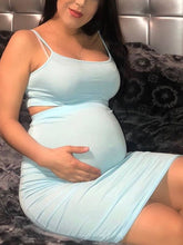 Load image into Gallery viewer, Maternity Sexy Waist Strap Bodycon Dress