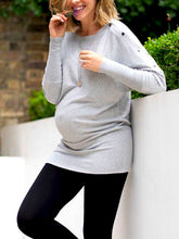 Load image into Gallery viewer, Comfortable Slim Solid Color Button Top For Pregnant Women