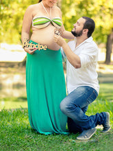 Load image into Gallery viewer, Halter Tube Top Color Matching Photo Maternity Dress