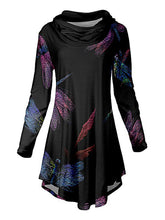Load image into Gallery viewer, Women's Casual High Collar Printed Dress