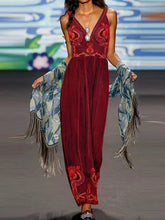 Load image into Gallery viewer, Sleeveless Catwalk Embroidery Simple Women's Dress