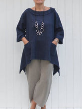 Load image into Gallery viewer, Cotton And Linen Sleeves Wide Leg Women's Suit