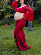 Load image into Gallery viewer, Strapless Tube Top Sexy Photo Maternity Dress