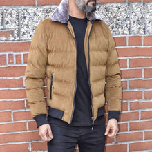 Load image into Gallery viewer, Fur Collar Corduroy Outdoor Men's Jacket