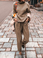 Load image into Gallery viewer, High Neck Tie Knit Street Shot Women's Suits