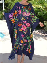 Load image into Gallery viewer, Floral Silk Loose Holiday Long Dress