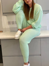 Load image into Gallery viewer, Women's Casual Solid Color Knitted Long Sleeve Suit