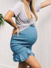 Load image into Gallery viewer, Fashion Casual Ruffled Maternity Dress
