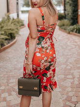 Load image into Gallery viewer, Floral Fish Tail Slim Festival Maternity Dress