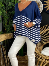 Load image into Gallery viewer, Ladies Casual Top With Horizontal Stripes