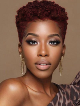 Load image into Gallery viewer, Black Chemical Fiber Curly Short Hair