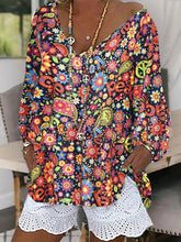 Load image into Gallery viewer, Women's V-Neck Print Short Suit