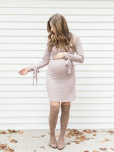 Load image into Gallery viewer, High Elastic Casual Long Sleeve Maternity Dress