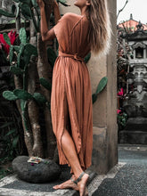 Load image into Gallery viewer, Cotton And Linen Split Sexy Outdoor Women's Dress
