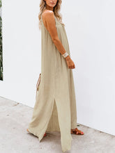 Load image into Gallery viewer, Cotton Linen Sleeveless Hollow Women's Dress
