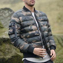 Load image into Gallery viewer, Camouflage Print Zipper Plus Size Men's Coat