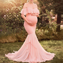 Load image into Gallery viewer, One Word Collar Casual Sexy Maternity Dress