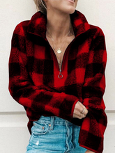Load image into Gallery viewer, Comfy and Stylish Long Sleeve Zipper Tops for Women